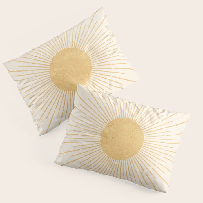 Sun #3 Yellow Pillow Sham Gallery Image 3