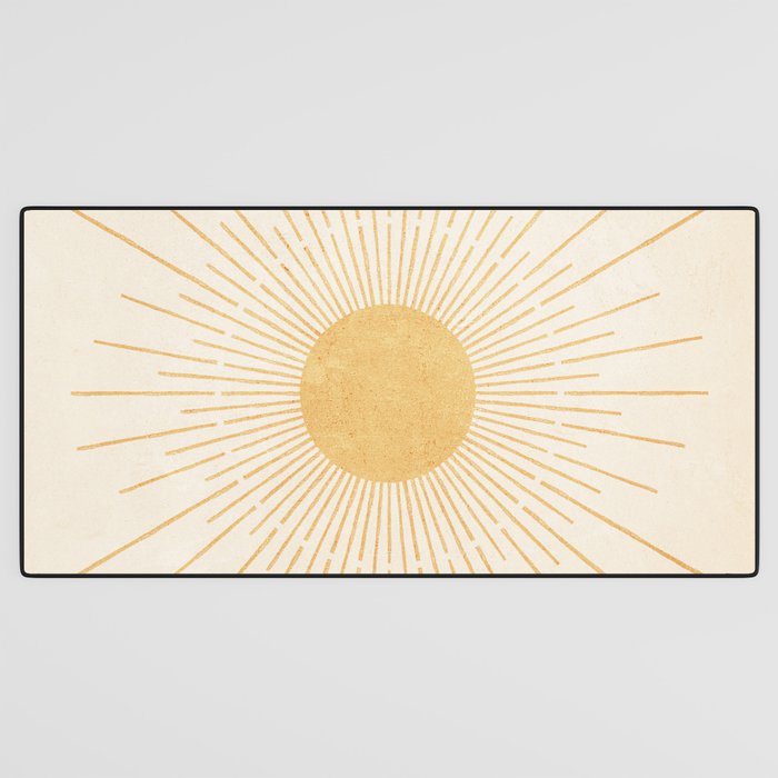 Sun #3 Yellow Desk Mat Gallery Image 3