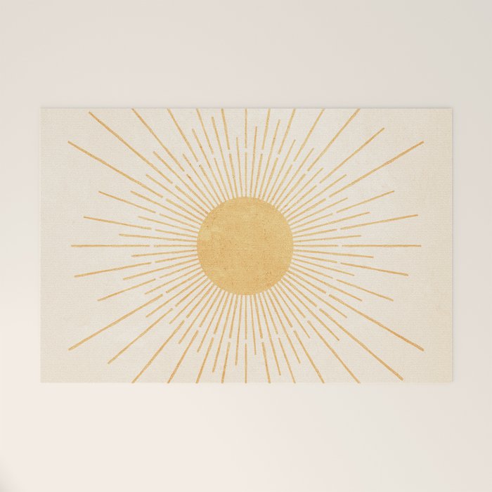 Sun #3 Yellow Welcome Mat Gallery Image 1