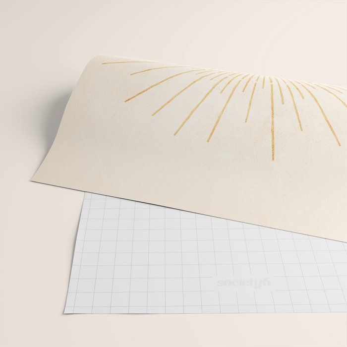 Sun #3 Yellow Wrapping Paper Gallery Image 2