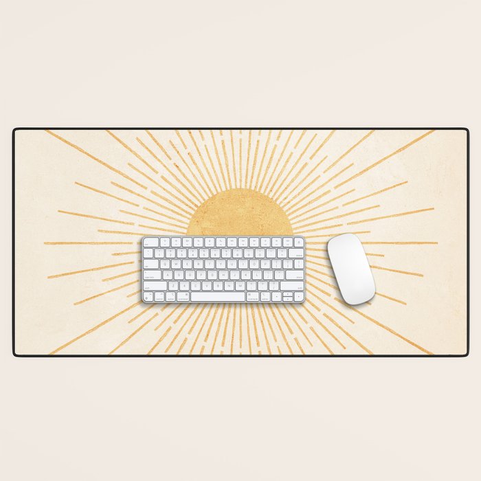 Sun #3 Yellow Desk Mat Gallery Image 1