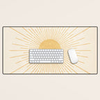 Sun #3 Yellow Desk Mat Gallery Image 1