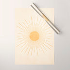 Sun #3 Yellow Wrapping Paper Gallery Image 1