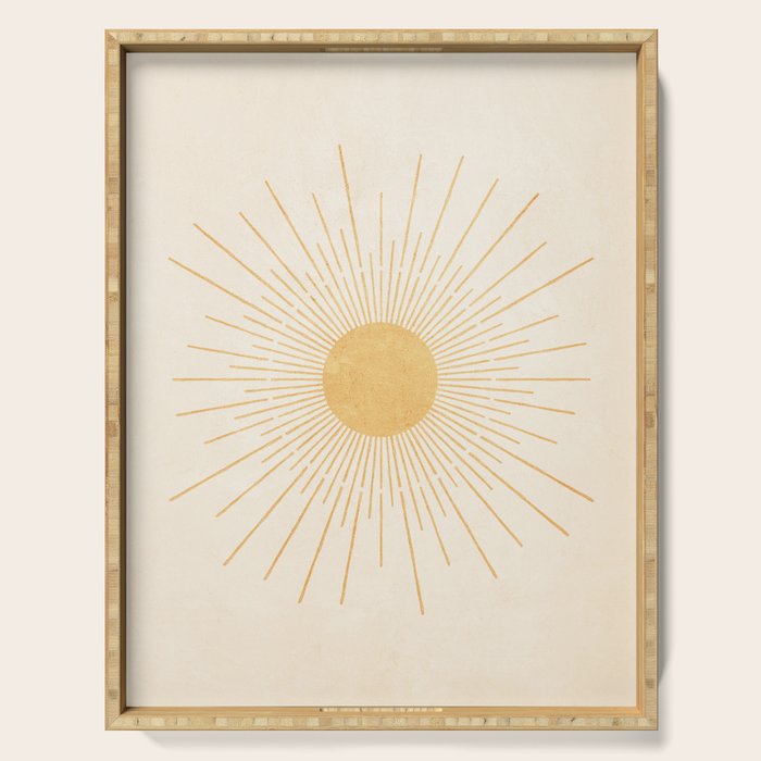 Sun #3 Yellow Serving Tray Gallery Image 1