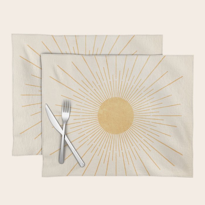 Sun #3 Yellow Placemat Gallery Image 1