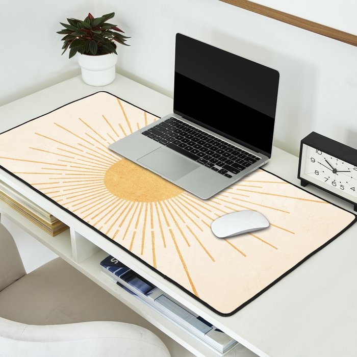 Sun #3 Yellow Desk Mat Gallery Image 2