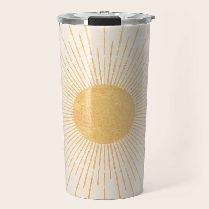 Sun #3 Yellow Travel Mug Gallery Image 1