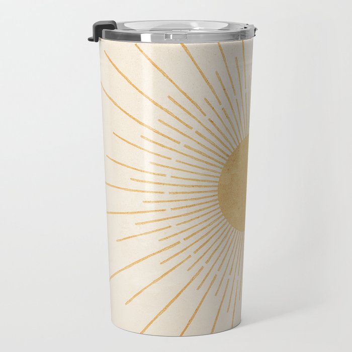 Sun #3 Yellow Travel Mug Gallery Image 3