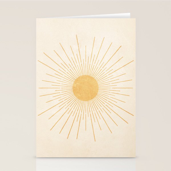 Sun #3 Yellow Stationery Card Gallery Image 1