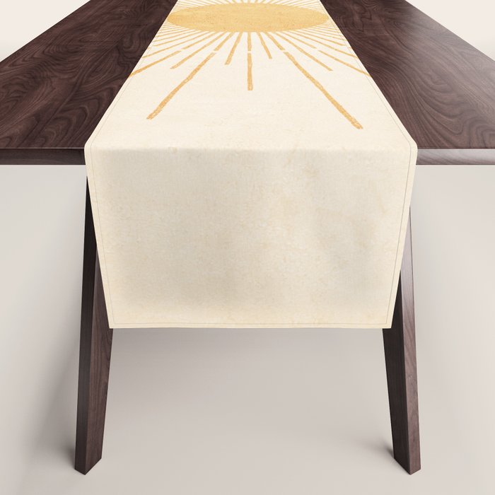 Sun #3 Yellow Table Runner Gallery Image 1