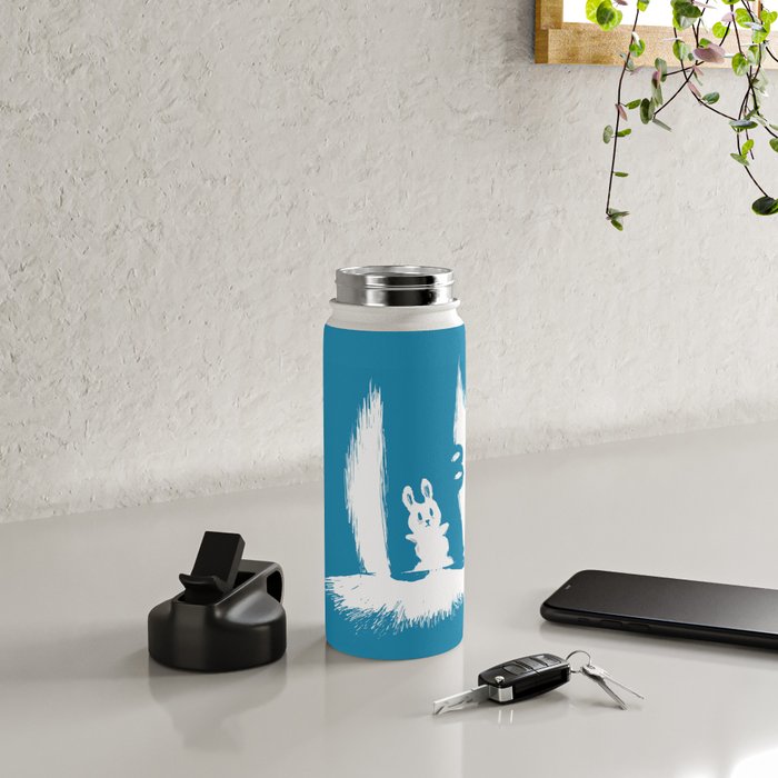cornered! (bunny and crocodile) Water Bottle Gallery Image 5
