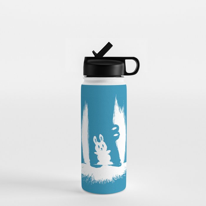 cornered! (bunny and crocodile) Water Bottle Gallery Image 1