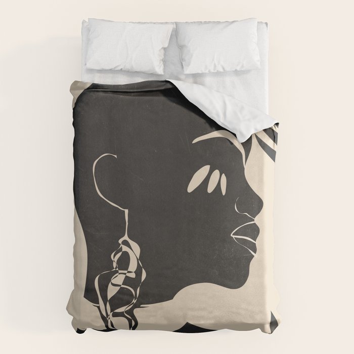 Tropical Girl /Abstract Minimal Duvet Cover Gallery Image 1