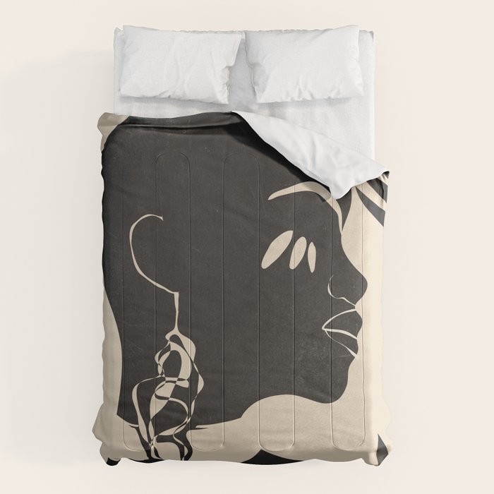 Tropical Girl /Abstract Minimal Comforter Gallery Image 6