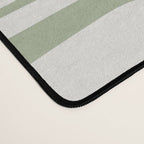 Mid Century Modern Piquet Geometric Multi Abstract Minimalist Pattern in Sage Green and Off White Desk Mat Gallery Image 4