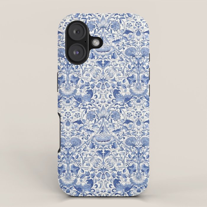 William Morris Vintage Lodden China Blue Toile iPhone Case Gallery Image 1