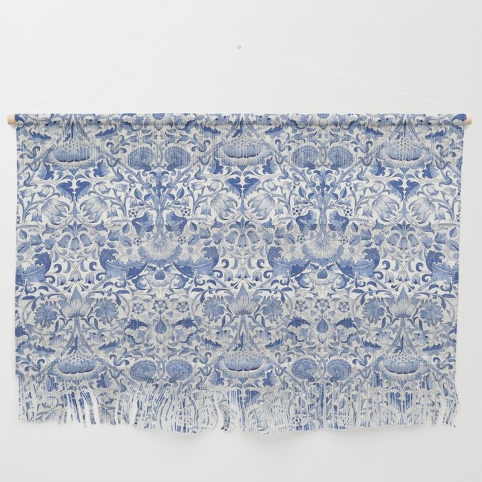 William Morris Vintage Lodden China Blue Toile Wall Hanging Gallery Image 1