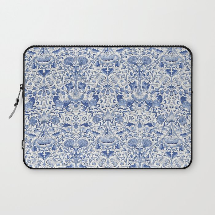 William Morris Vintage Lodden China Blue Toile Laptop Sleeve Gallery Image 1
