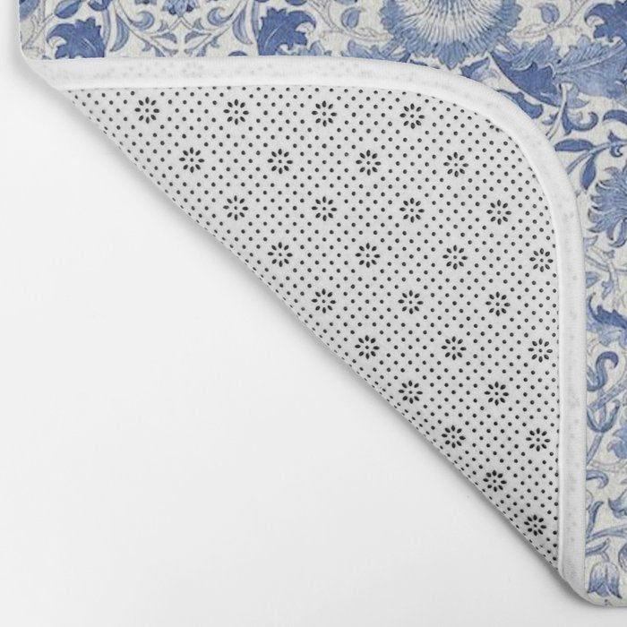 William Morris Vintage Lodden China Blue Toile Bath Mat Gallery Image 2