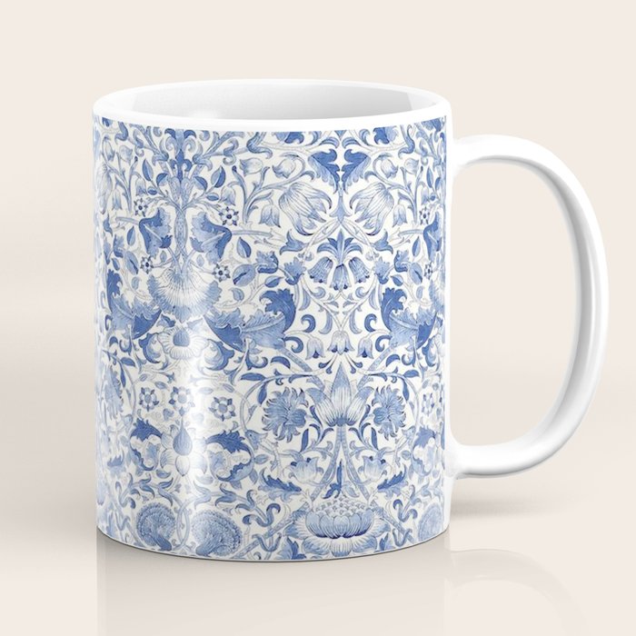 William Morris Vintage Lodden China Blue Toile Coffee Mug Gallery Image 1