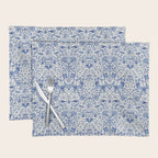 William Morris Vintage Lodden China Blue Toile Placemat Gallery Image 1