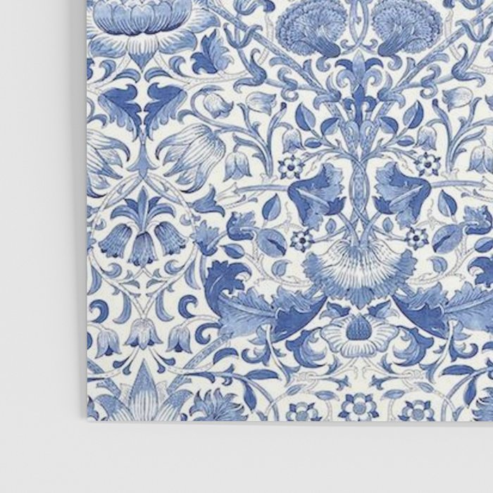 William Morris Vintage Lodden China Blue Toile Poster Gallery Image 3
