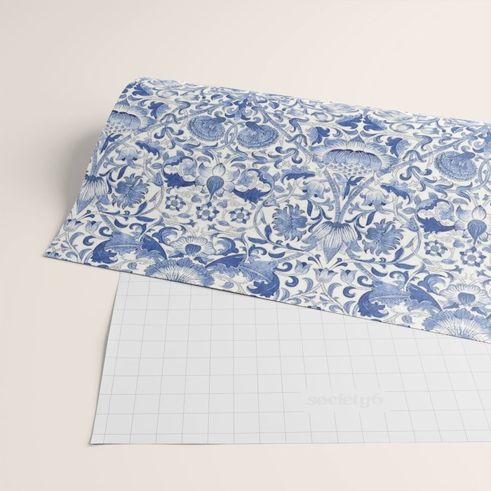 William Morris Vintage Lodden China Blue Toile Wrapping Paper Gallery Image 2
