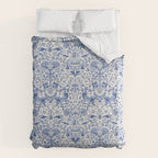 William Morris Vintage Lodden China Blue Toile Duvet Cover Gallery Image 6