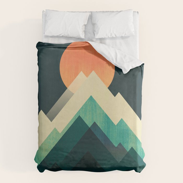 Ablaze on cold mountain Duvet Cover Gallery Image 1