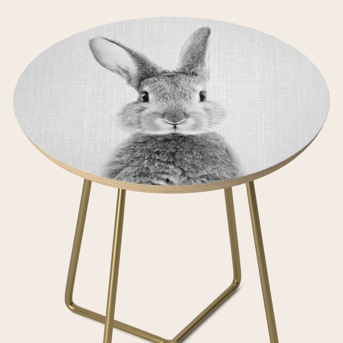 Rabbit - Black & White Side Table Gallery Image 2