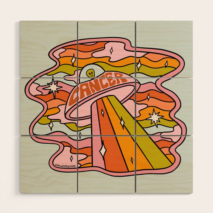 Cancer UFO Wood Wall Art Gallery Image 1