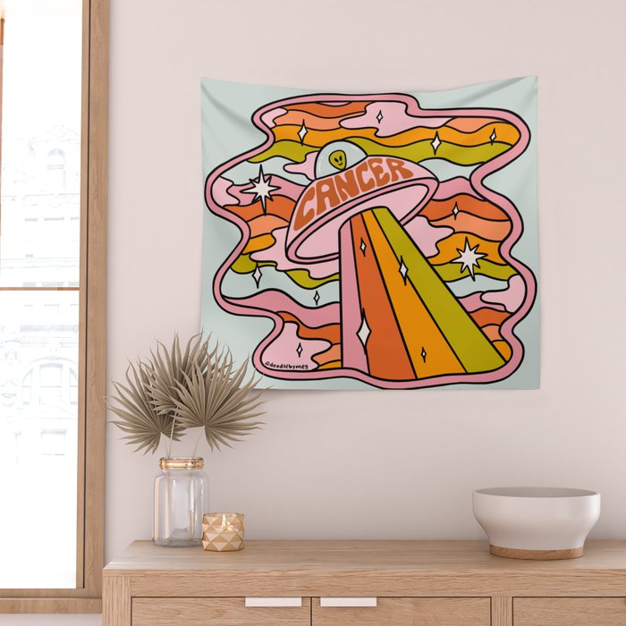 Cancer UFO Wall Tapestry Gallery Image 2
