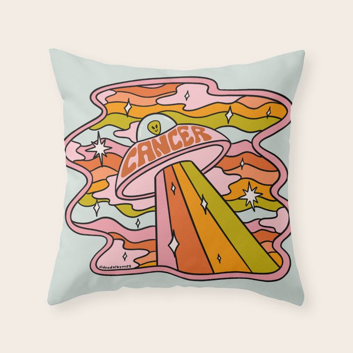 Cancer UFO Throw Pillow Gallery Image 6