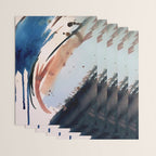 708 - a minimal mixed media abstract piece in blues, pinks, and white Wrapping Paper Gallery Image 3