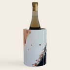 708 - a minimal mixed media abstract piece in blues, pinks, and white Wine Chiller Gallery Image 3