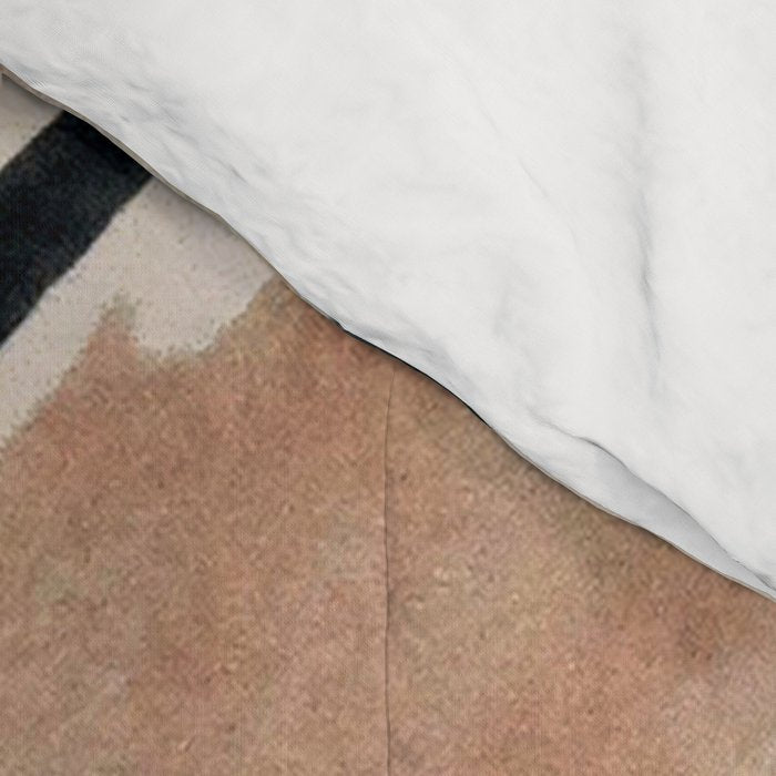 708 - a minimal mixed media abstract piece in blues, pinks, and white Comforter Gallery Image 4