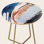708 - a minimal mixed media abstract piece in blues, pinks, and white Side Table Gallery Image 2