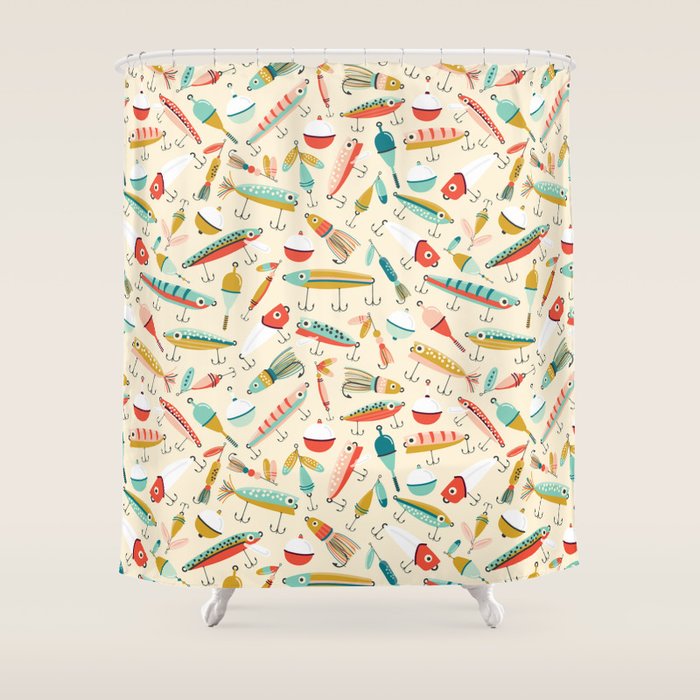 Fishing Lures Shower Curtain