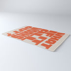 Bold Optimistic Quote in Retro Orange Rug Gallery Image 3