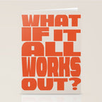 Bold Optimistic Quote in Retro Orange Stationery Card Gallery Image 2
