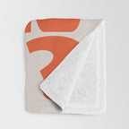 Bold Optimistic Quote in Retro Orange Throw Blanket Gallery Image 3
