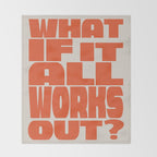 Bold Optimistic Quote in Retro Orange Throw Blanket Gallery Image 2
