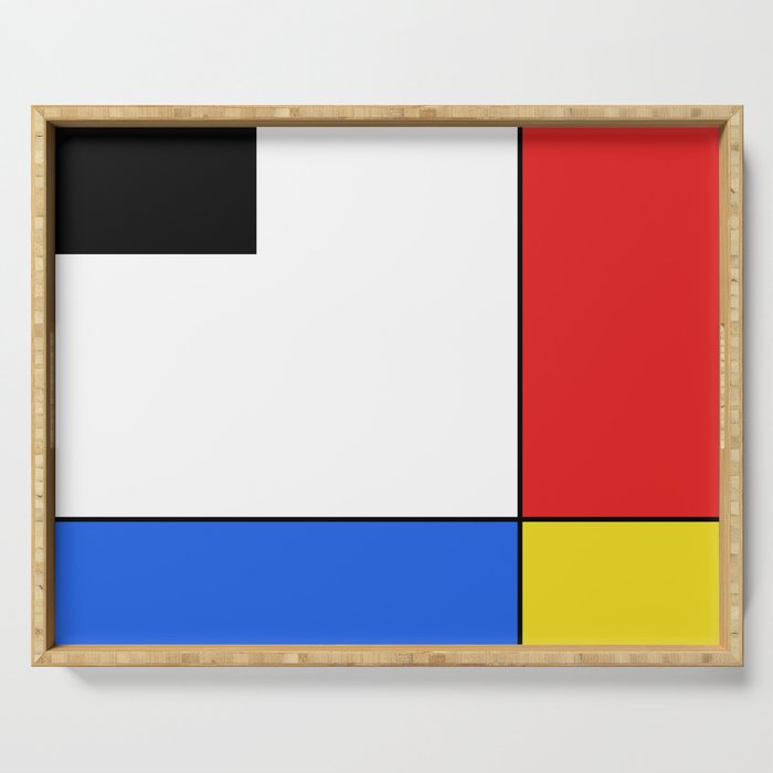 Mondrian Mid Century Modern Simple Neoplasticism Serving Tray Gallery Image 1