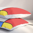 Mondrian Mid Century Modern Simple Neoplasticism Pillow Sham Gallery Image 3