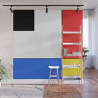 Mondrian Mid Century Modern Simple Neoplasticism Wall Mural Gallery Image 1