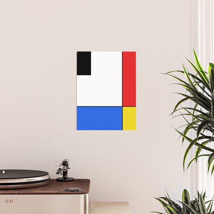 Mondrian Mid Century Modern Simple Neoplasticism Poster Gallery Image 2