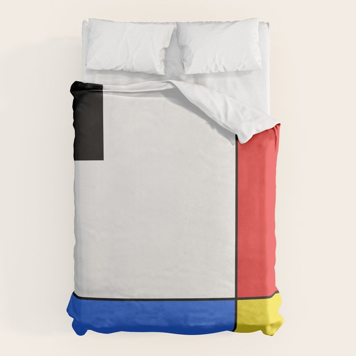 Mondrian Mid Century Modern Simple Neoplasticism Duvet Cover Gallery Image 6