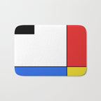 Mondrian Mid Century Modern Simple Neoplasticism Bath Mat Gallery Image 1