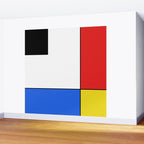 Mondrian Mid Century Modern Simple Neoplasticism Wall Mural Gallery Image 2
