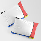 Mondrian Mid Century Modern Simple Neoplasticism Pillow Sham Gallery Image 3